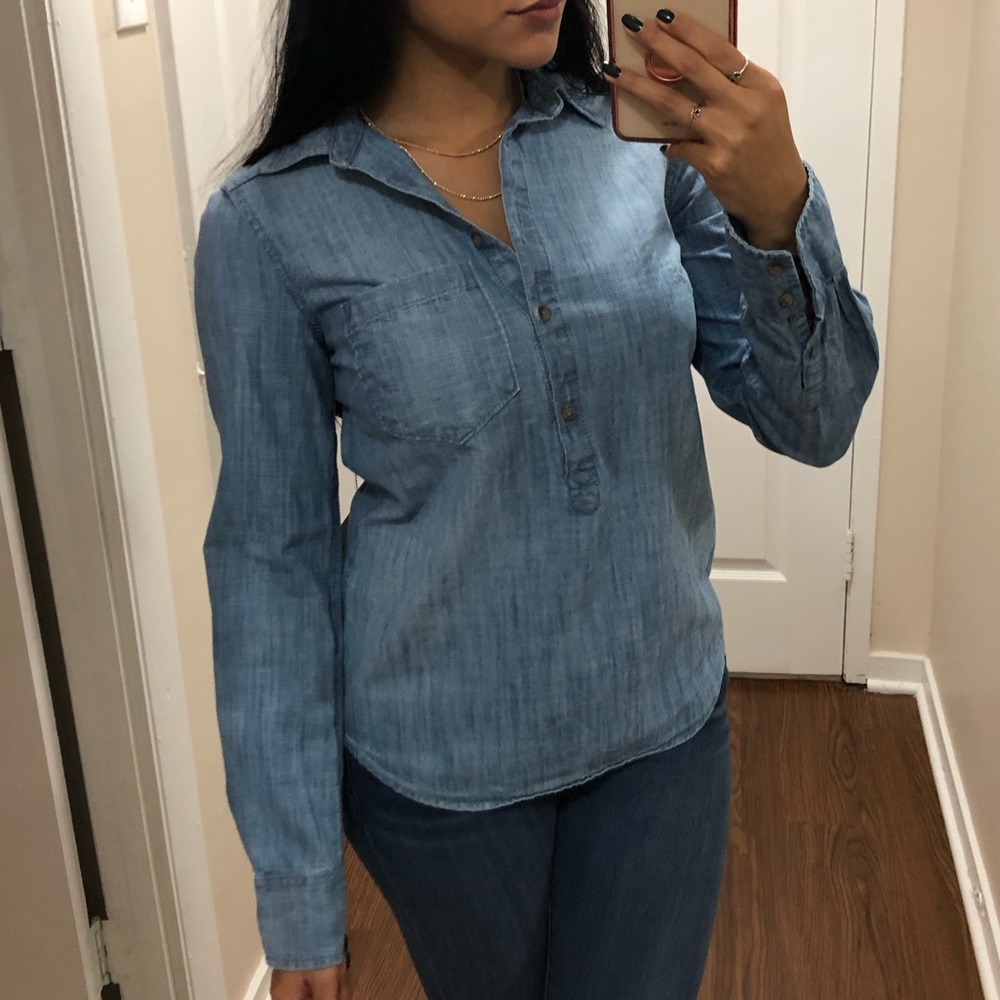 Merona Denim long sleeve Top